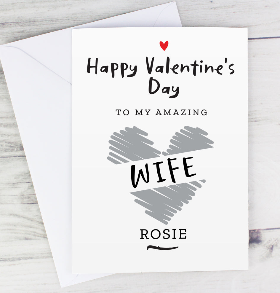 Personalised Happy Valentine's Day Card