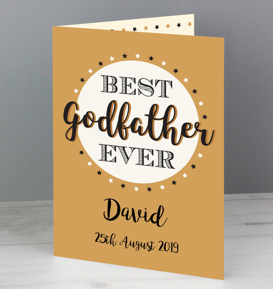 Personalised Best Godfather Card