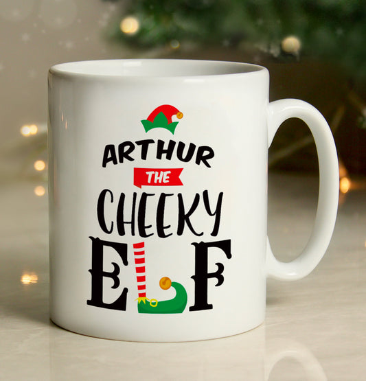 Personalised Elf Christmas Mug
