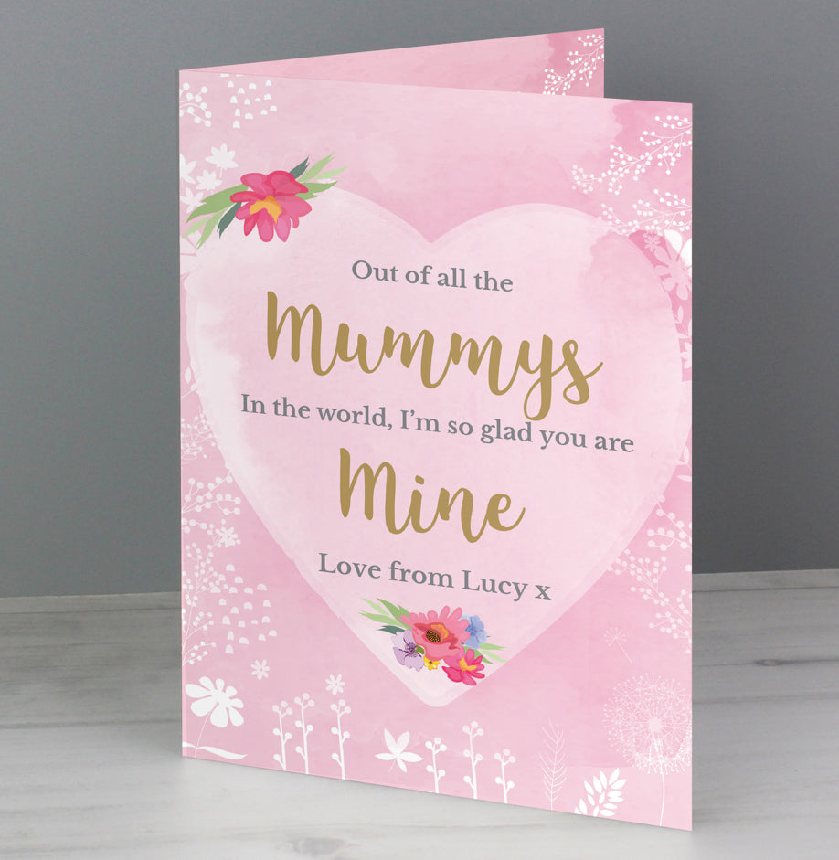 Personalised Floral Watercolour Card