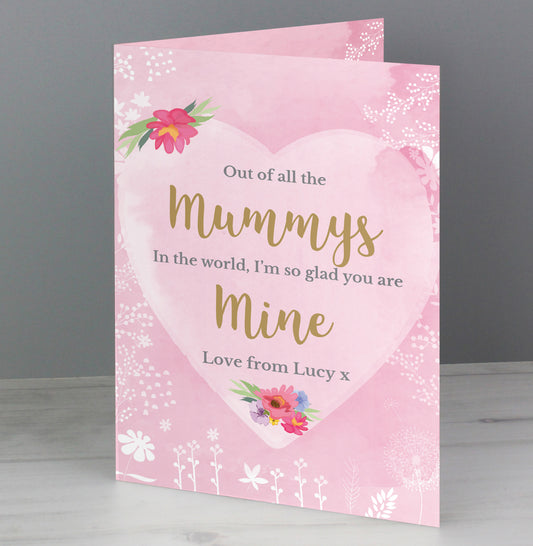 Personalised Floral Watercolour Card