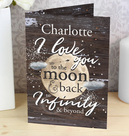 Personalised To the Moon & Infinity... Card