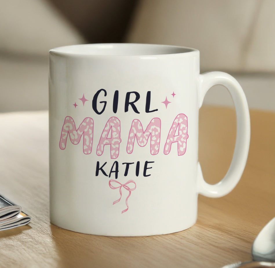 Personalised Girl Mama Mug