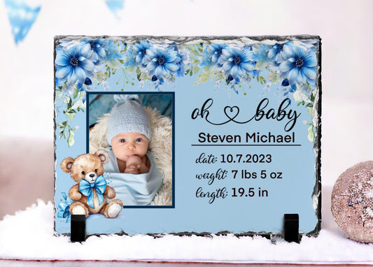 Oh Baby Blue Photo Slate
