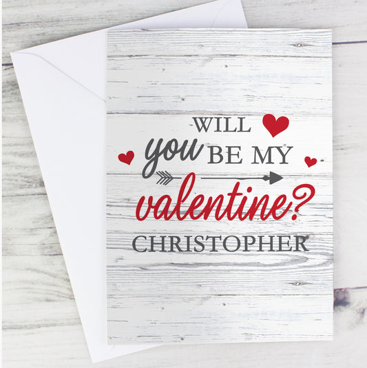 Personalised Be My Valentine Card
