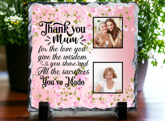 Thank You Mum Photo Slate