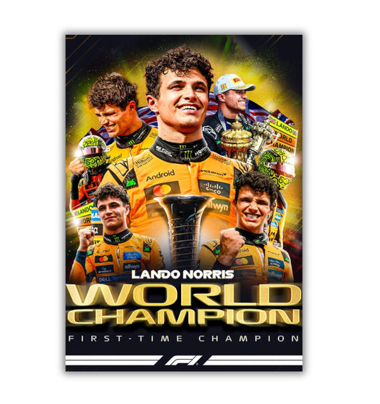 Lando Norris World Champion A4 Canvas