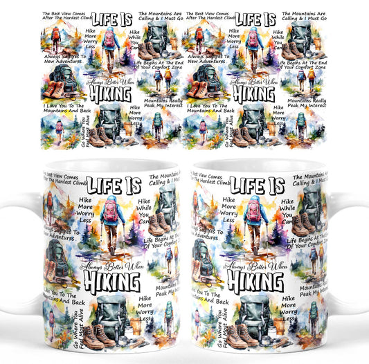 Life is always better when hiking mug