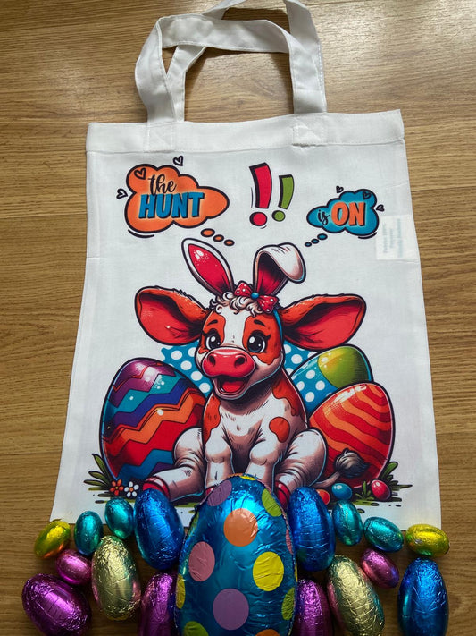 Cow Easter Egg Hunt Bag