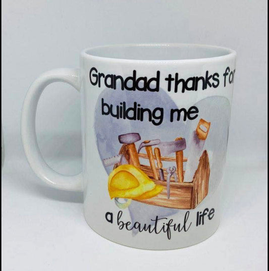 Grandad Thanks For Building Me A Beautiful Life Mug